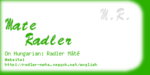 mate radler business card