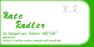 mate radler business card